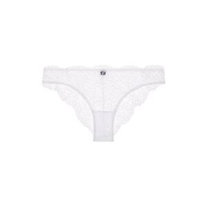 Journelle NWT Chic Allegra Luxury Scalloped Delicate Lace Bikini Panty White Lar